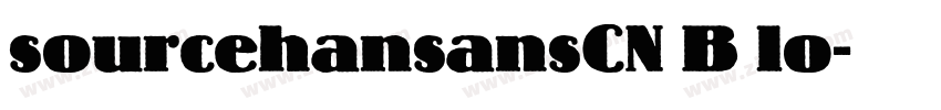 sourcehansansCN B lo字体转换